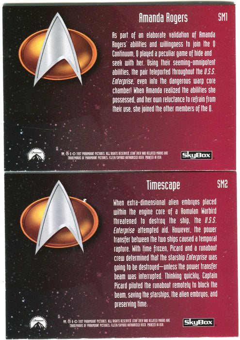 Star Trek Next Generation TNG Episodes Season 6 Skymotion Card Set SM1 & SM2   - TvMovieCards.com