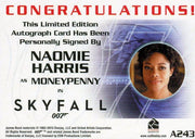 James Bond Autographs & Relics Naomie Harris Moneypenny Autograph Card A243   - TvMovieCards.com