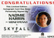 James Bond Autographs & Relics Naomie Harris Moneypenny Autograph Card A243   - TvMovieCards.com