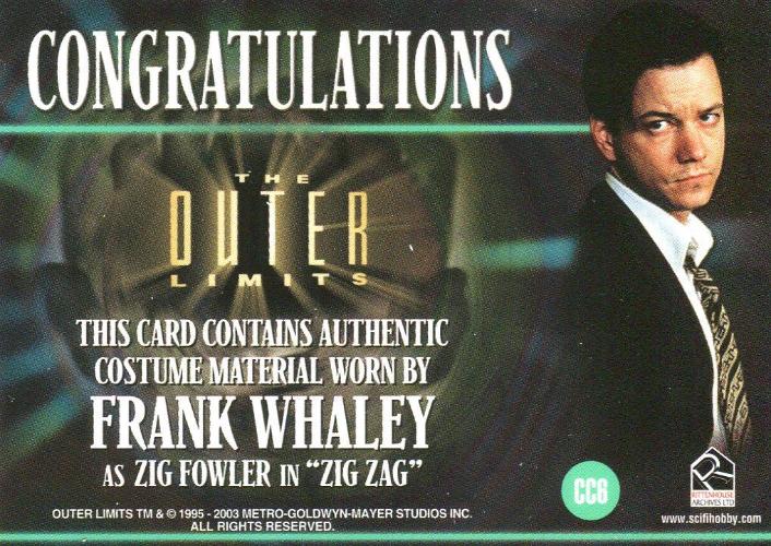 Outer Limits Sex, Cyborgs & Science Fiction Frank Whaler Costume Card CC6   - TvMovieCards.com