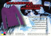 Paranormal Activity Movie Katie Featherston Costume Card C4   - TvMovieCards.com
