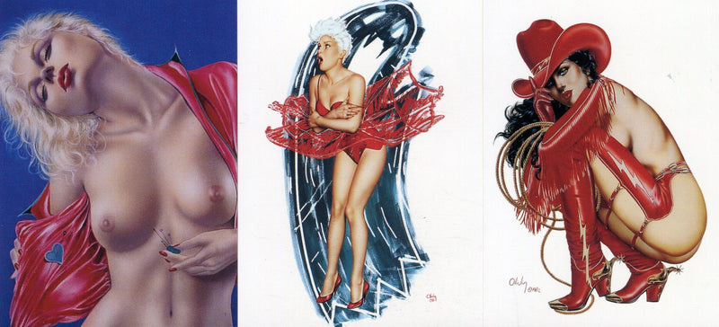 Olivia Best Of Olivia 3 Card Ladies In Red Chase Card Set Comic Images 1994   - TvMovieCards.com