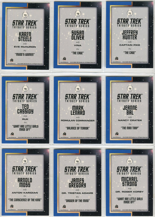 Star Trek TOS 40th Series 3 Tribute Chase Card Set of 18 T1 - T18 2009 - TvMovieCards.com