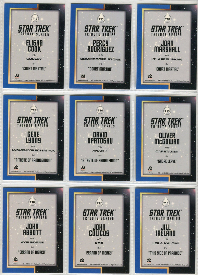 Star Trek TOS 40th Series 3 Tribute Chase Card Set of 18 T1 - T18 2009 - TvMovieCards.com
