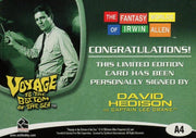 Fantasy Worlds Irwin Allen Voyage Bottom of Sea David Hedison Autograph Card A4   - TvMovieCards.com