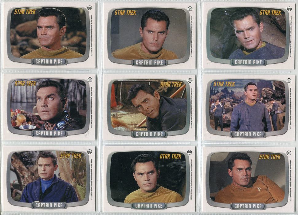 Star Trek TOS 40th Anniversary S1 Captain Pike Chase Card Set of 6 CP1-CP9 2006   - TvMovieCards.com