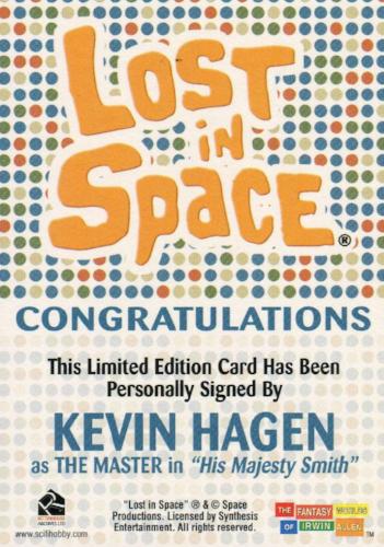 Lost in Space Complete Kevin Hagen as The Master Autograph Card   - TvMovieCards.com