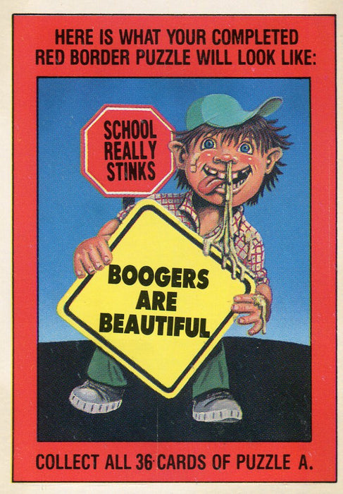 Snotty Signs Vintage Sticker Card Set 44 Sticker Cards Topps 1986   - TvMovieCards.com