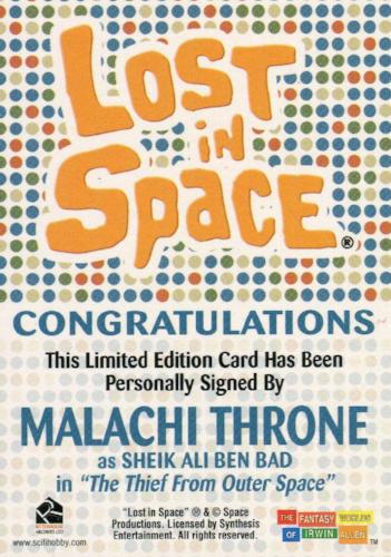 Lost in Space Complete Malachi Throne as Sheik Ali Ben Bad Autograph Card   - TvMovieCards.com