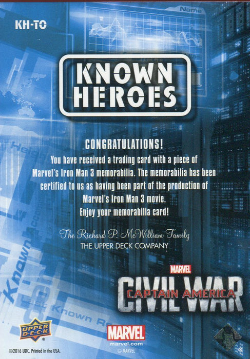 Captain America Civil War Movie Retail Tony Stark Costume Card KH-TO   - TvMovieCards.com