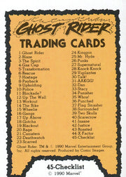 Ghost Rider Series 1 Trading Card Set 45 Cards Comic Images 1990   - TvMovieCards.com