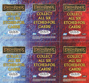 Lord of the Rings Masterpieces Series One Etched Foil Chase Card Set 6 Cards   - TvMovieCards.com