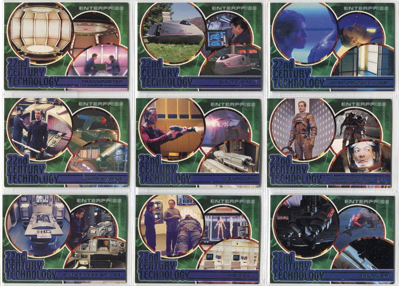 Star Trek Enterprise Season 1: 22nd TECHNOLOGY Chase Card Set T1 thru T9   - TvMovieCards.com
