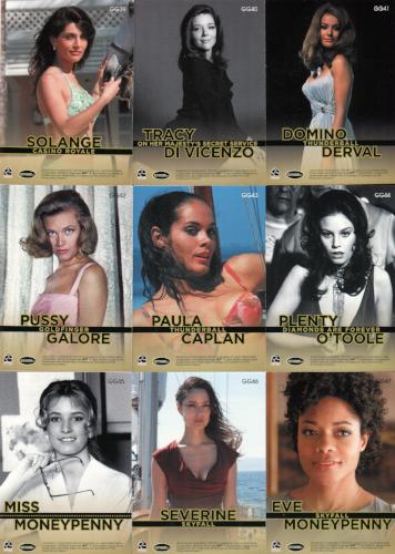 James Bond Autographs & Relics 007 Gold Gallery Chase Card Set GG39 thru GG47   - TvMovieCards.com