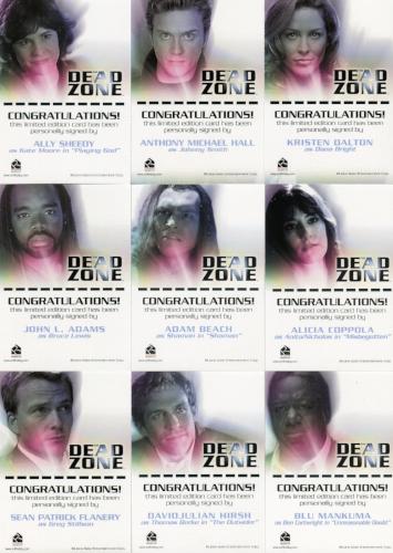 Dead Zone Seasons 1 & 2 Autograph Card Set 15 Cards Rittenhouse 2004   - TvMovieCards.com