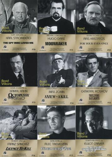 James Bond The Quotable James Bond Villains Chase Card Set 20 Cards F1 - F20   - TvMovieCards.com
