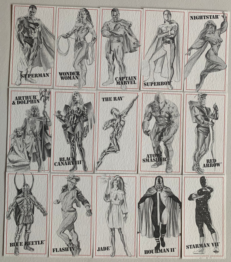DC Comics Kingdom Come Xtra Widevision Sketchboard Chase Card Set (15)   - TvMovieCards.com