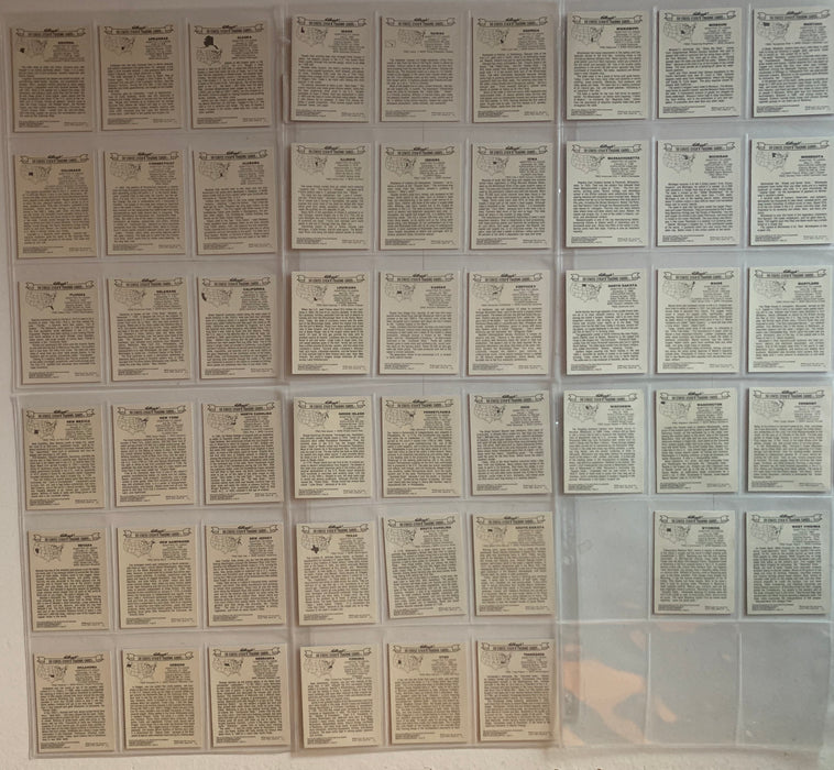 1979 Kellogg’s Sugar Smacks 50 States Trading Card Set: 50 black-bordered cards