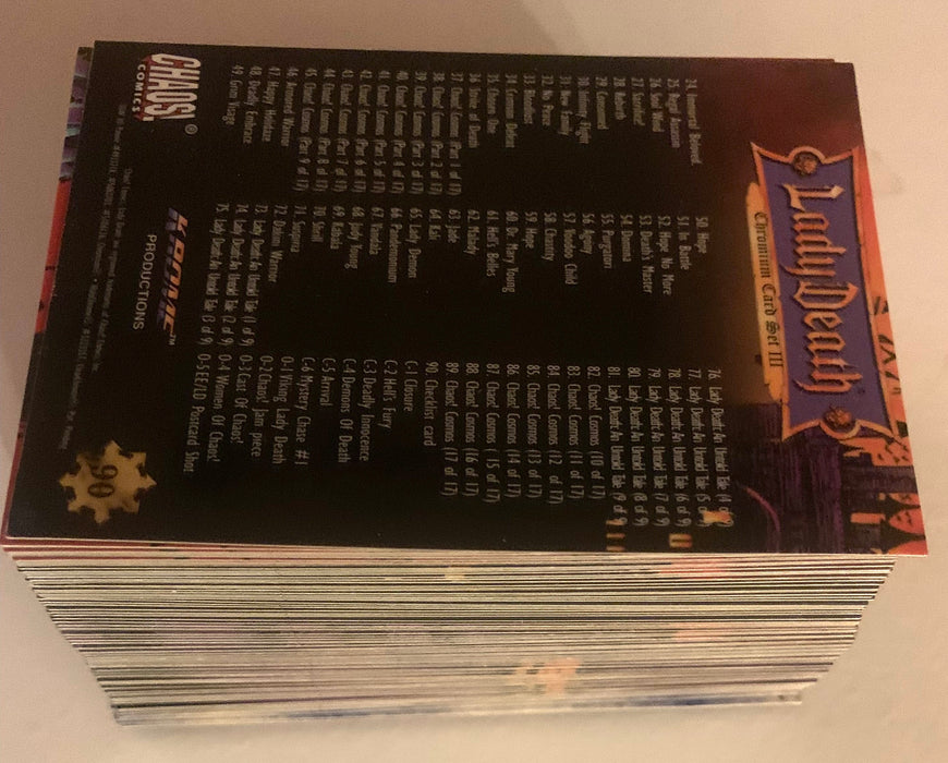 1996 Lady Death All Chromium Series 3 Complete Base Card Set 90 Cards Krome Prod. - TvMovieCards.com