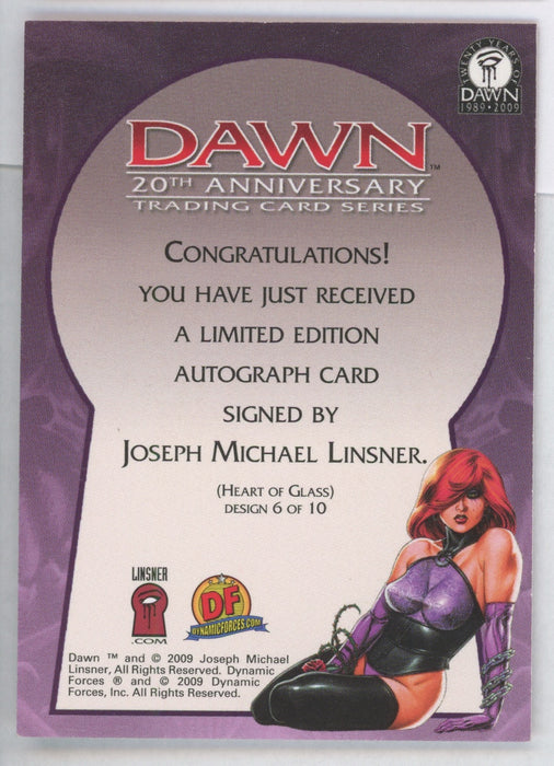 Dawn 20th Anniversary Joseph Michael Linsner Autograph Card 9 of 10 #12/335 - TvMovieCards.com