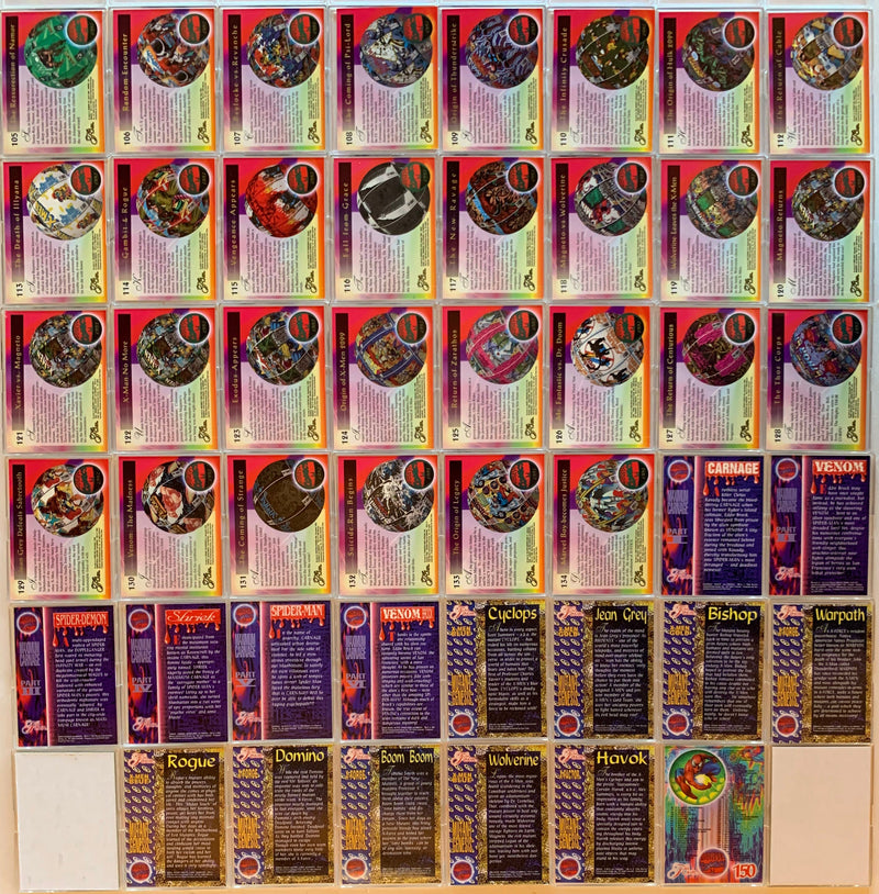 Marvel Universe '94 Flair Base Trading Card Set 150 Cards Fleer 1994   - TvMovieCards.com