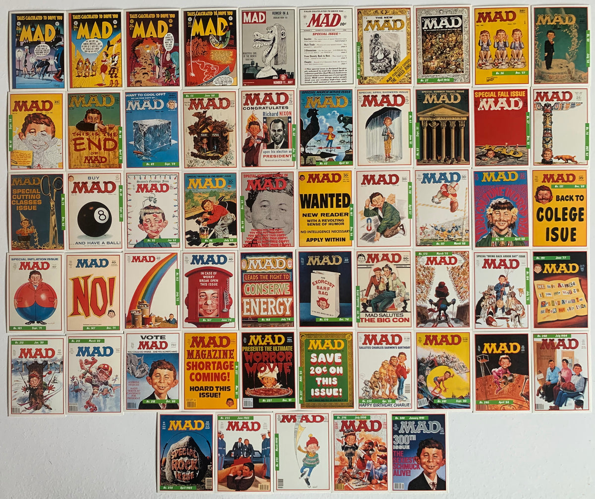 mad magazine yugioh cards MAD Magazine Series 2 Base Trading Card Set of 55 Cards Lime Rock 1992 — TvMovieCards.com