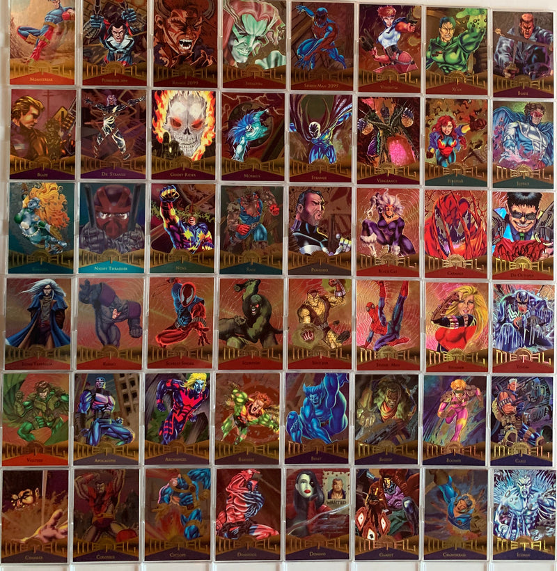 Marvel Metal Inaugural Edition Foil Base Card Set 138 Cards 1995 Fleer   - TvMovieCards.com