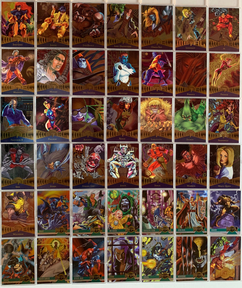 Marvel Metal Inaugural Edition Foil Base Card Set 138 Cards 1995 Fleer   - TvMovieCards.com