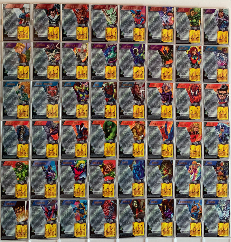 Marvel Metal Inaugural Edition Foil Base Card Set 138 Cards 1995 Fleer   - TvMovieCards.com