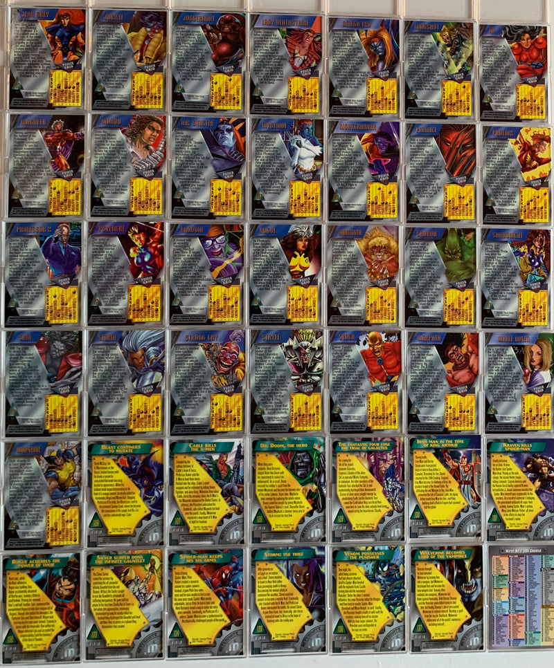 Marvel Metal Inaugural Edition Foil Base Card Set 138 Cards 1995 Fleer   - TvMovieCards.com