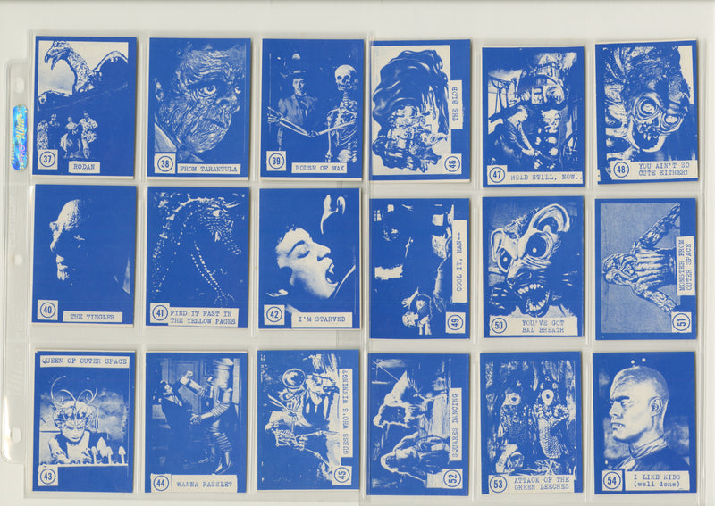 Rosan Blue Monster Cards Complete Set #1-84 Vintage Horror Series NM/EX 1965/66 - TvMovieCards.com