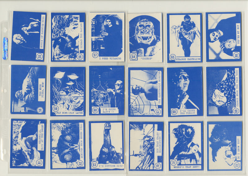 Rosan Blue Monster Cards Complete Set #1-84 Vintage Horror Series NM/EX 1965/66 - TvMovieCards.com
