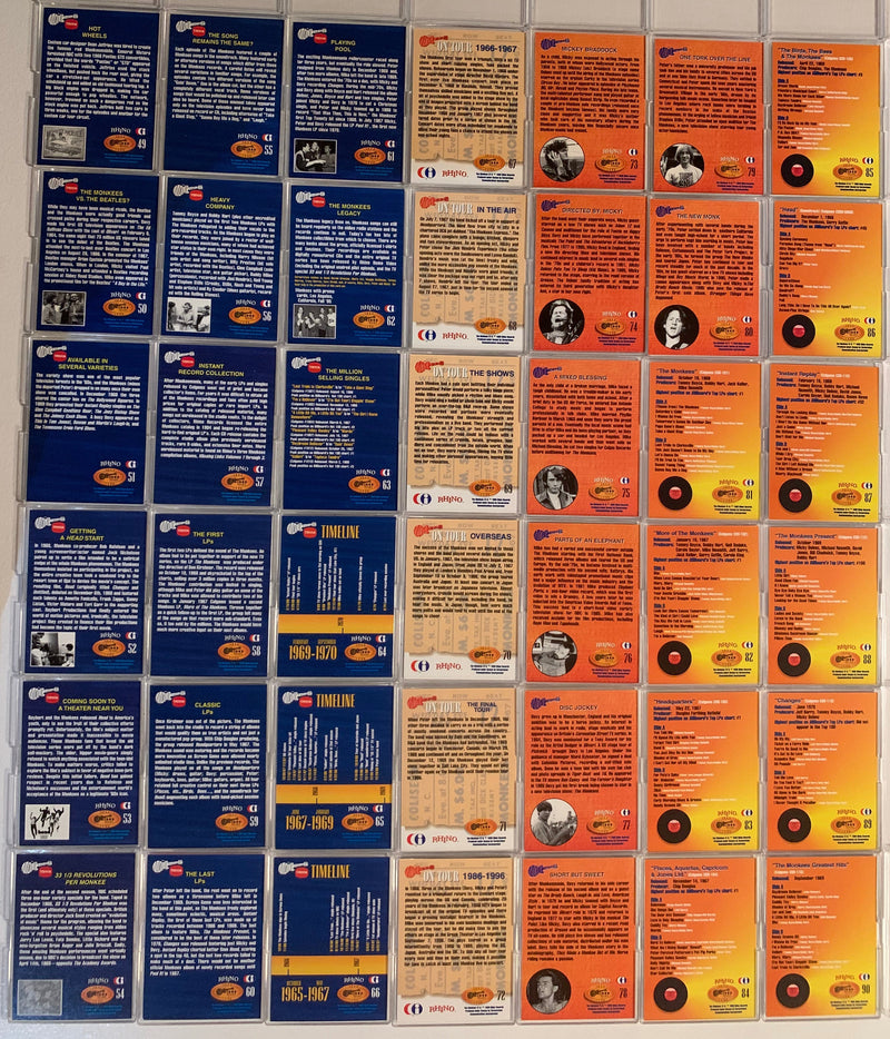 The Monkees 1st Print Base Card Set 90 Cards Cornerstone 1995   - TvMovieCards.com