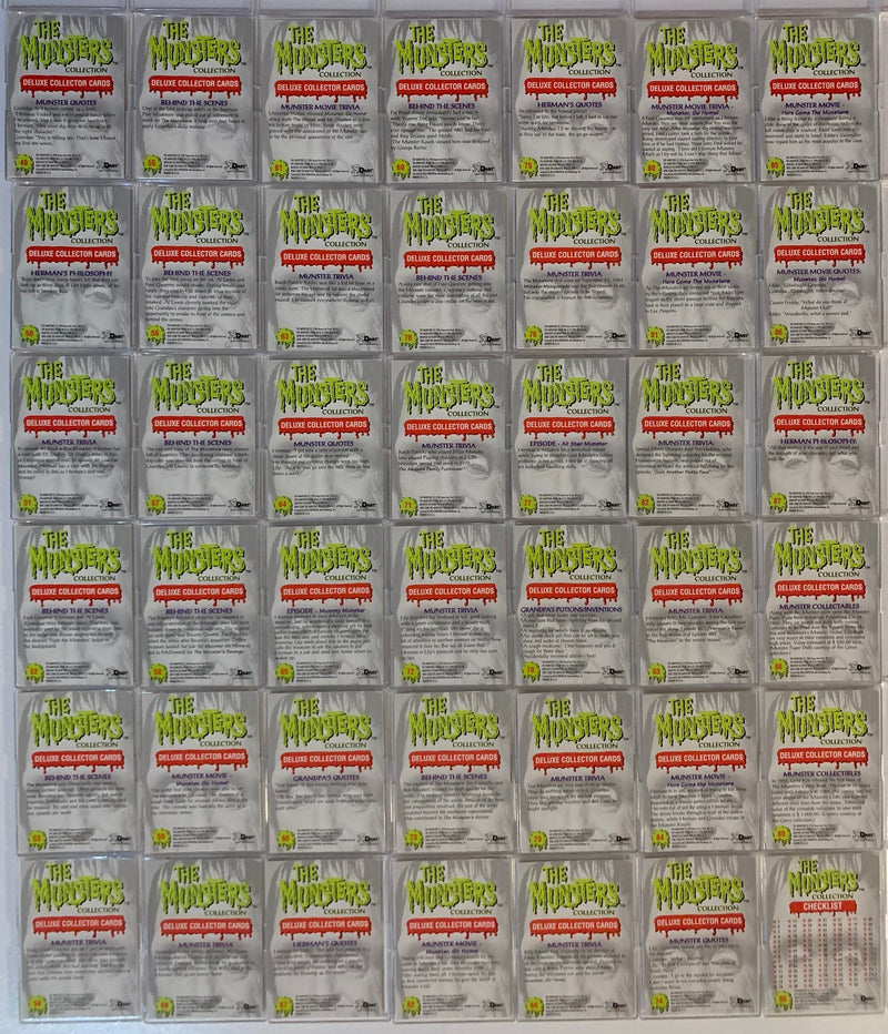 Munsters Deluxe Series One Base Card Set 90 Cards Dart Flipcards 1996   - TvMovieCards.com