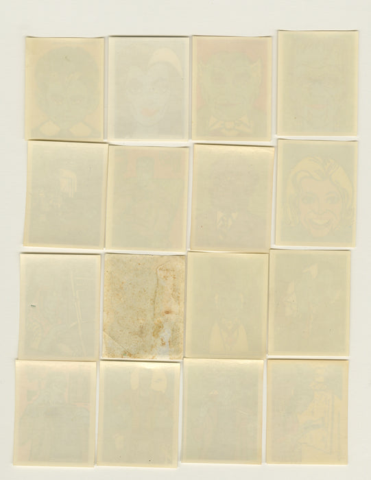 The Munsters TV Show Complete Stamp / Sticker Set (16 )1964 Leaf