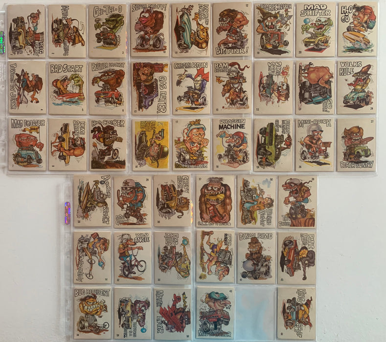 1969 Donruss Odd Rods COMPLETE SET 44/44 EX-NM Monster Hot Rod Stickers
