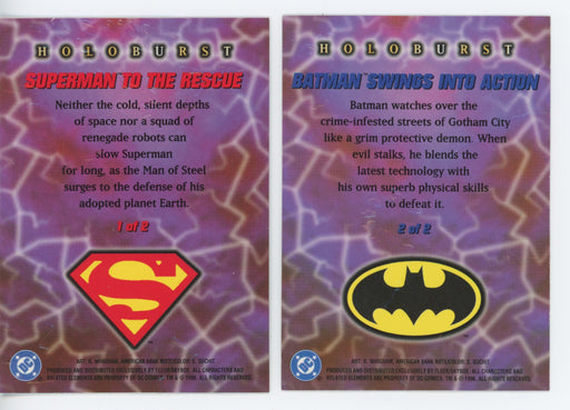 DC Outburst Firepower Superman Batman Holoburst Chase Card Set Skybox 1996   - TvMovieCards.com