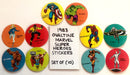 1983 Ovaltine Marvel Super Heroes - Complete Sticker Set of 10 (2-Inch Round ) - NM - TvMovieCards.com