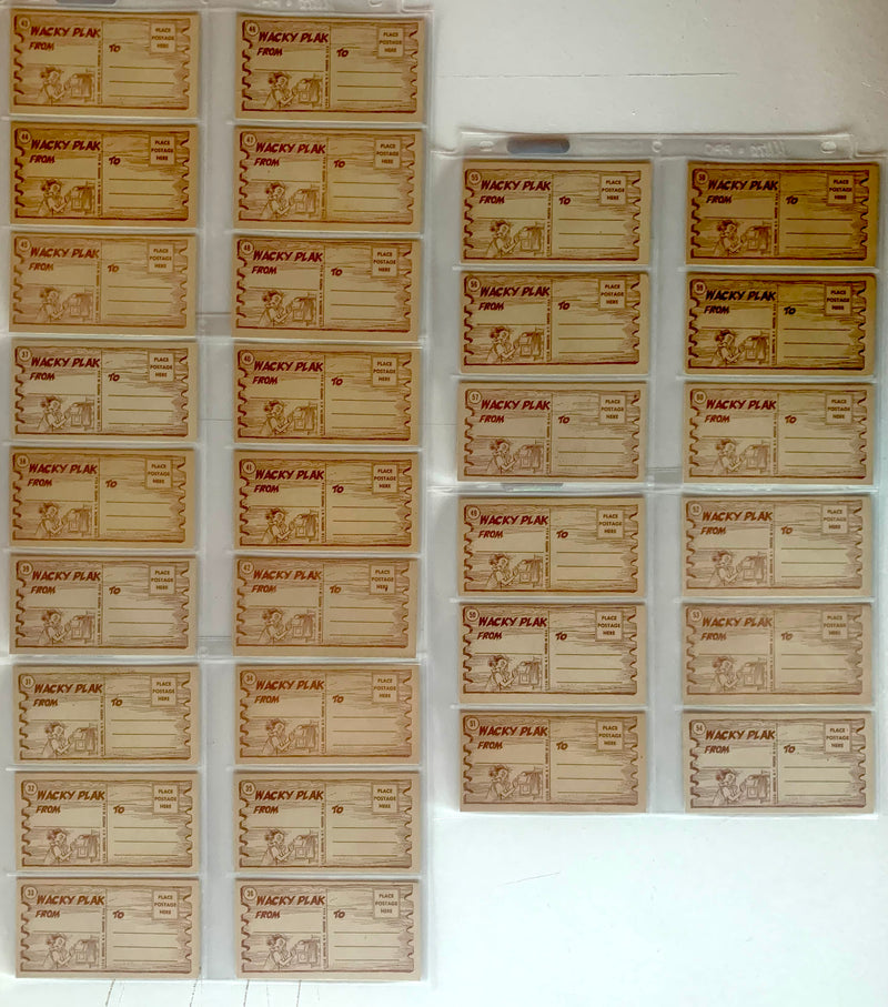 1959 Topps Wacky Plaks Complete 88 Card Set - Vintage Funny Plaque Cards - EX + - TvMovieCards.com
