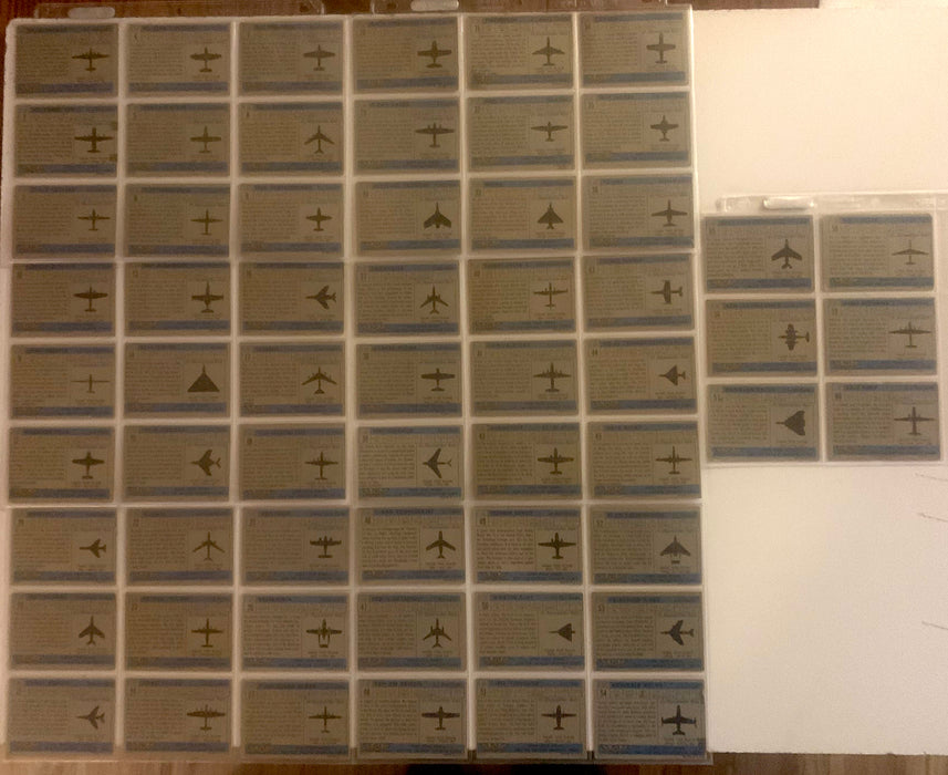 1957 Topps Planes Blue Back Half Card Set #1-60 of 120  EX Overall Jets Airplanes Aircraft