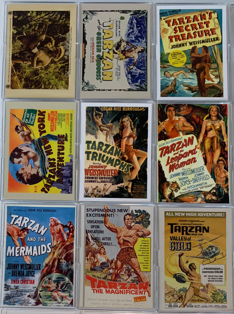 Tarzan 100th Anniversary Movie Posters Chase Card Set (9) MOV-01 - MOV-09 Crypto - TvMovieCards.com