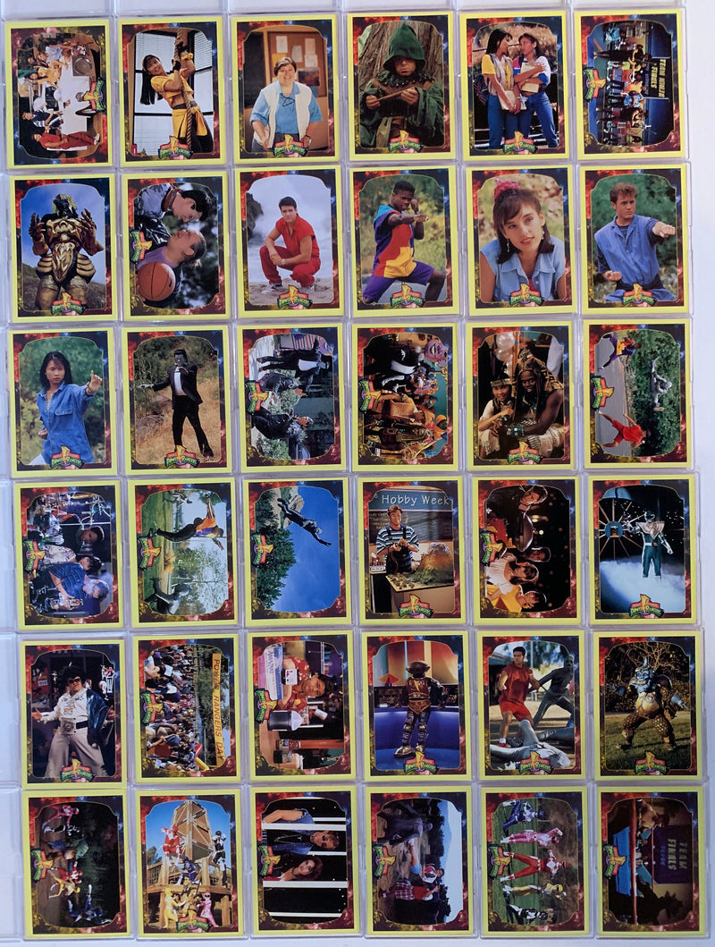 Power Rangers New Season Hobby 72 Base Card Set Yellow Boarder   - TvMovieCards.com