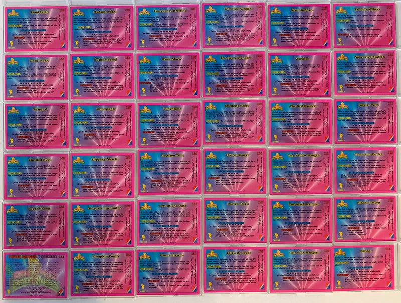 Power Rangers New Season Hobby 72 Base Card Set Yellow Boarder   - TvMovieCards.com