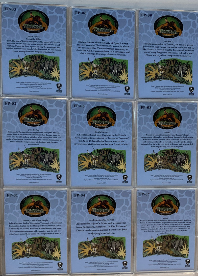 Tarzan 100th Anniversary Foil Puzzle Chase Card Set (9) FP-01 - FP-09 Cryptozoic - TvMovieCards.com