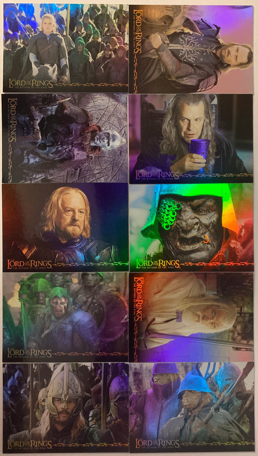 Lord of the Rings Return of King Prismatic Foil Chase Card Set 10 Cards   - TvMovieCards.com