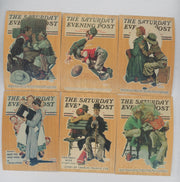 Norman Rockwell Saturday Evening Post Wood Chase Card Set 6 Cards W1- W6 1993 - TvMovieCards.com