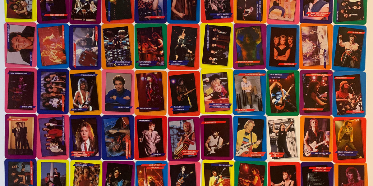 Rock Star Concert Card Set with 12 stickers 108 Vintage cards Rock
