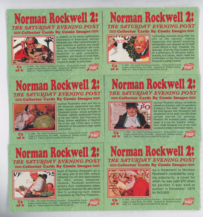 Norman Rockwell Series 2 Holiday Chromium Chase Card Set 6 Cards C1- C6 1995 - TvMovieCards.com