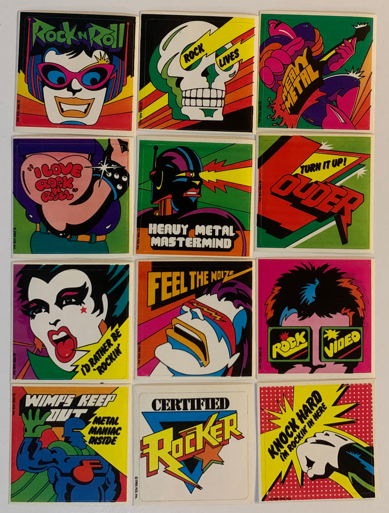 Rock Star Concert Card Set with 12 stickers 108 Vintage cards Rock n' Roll Bands - TvMovieCards.com