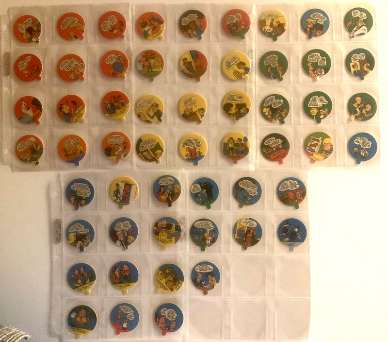 1971 Topps Rocks O' Gum Candy Lids Card Set 55-Tops NM Cartoon Comic Humor Lids - TvMovieCards.com